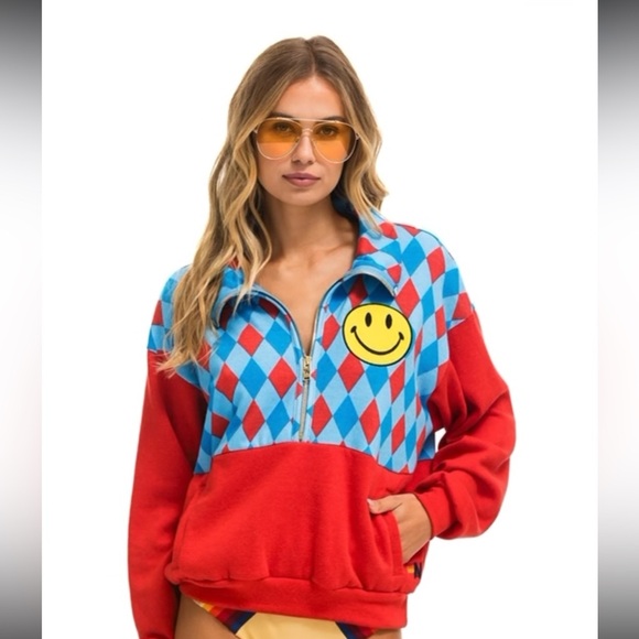 Aviator Nation Tops - Aviator Nation RARE  sweatshirt smiley large